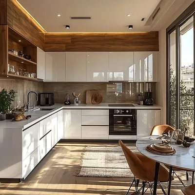 Luxury Home Lacquer Spraying Made to Measure Modular Wood High End Kitchen Cabinets in China