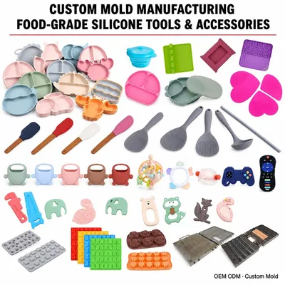 China Factory OEM ODM Private Label Food Grade Silicone Kitchen Components in-House Development Custom Mold