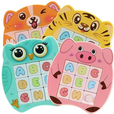 3*3 Letter Model Children's DIY Educational Toy Magnetic Puzzle Add Drawing Board Custom Puzzle Toy for Kids