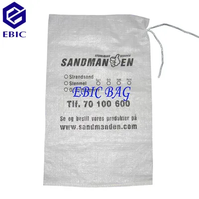 Woven Sand Bags with Tie String for Closing After Filling