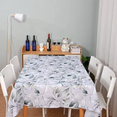 Custom Logo Printed Fitted Cover Home Use Tablecloth Table Cloth for Dinner