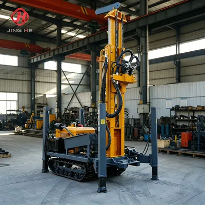 Jinghe Factory 260m Portable Crawler Hydraulic Air Drill Rig for Water Well