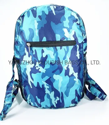 High Quality Backpack Promotion Reusable Polyester Nylon Foldable Bag