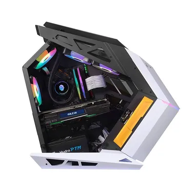 Soul Battleship Alien MID Tower ATX Gaming Computer Case with Side Panel Transparency and 240 Water Cooling