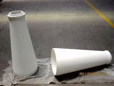 92% Alumina Ceramic Cone for Hydraulic Cyclone Pipe Engineering