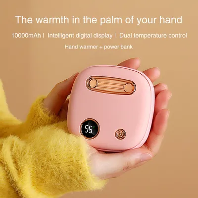Winter Mini Portable Electric Hand Warmer Power Bank Rechargeable Hand Warmers Reusable for Outdoor 10000mAh