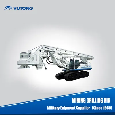 Top Rotary Drilling Rig for Pile Driving with Wheels
