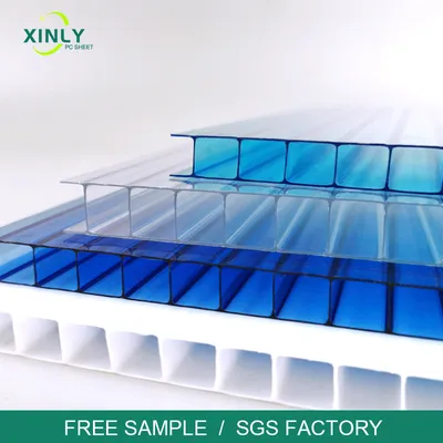 12mm UV Protection Polycarbonate Double Wall Hollow Sheet