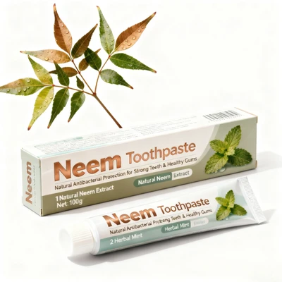 Vegetarian Anti-Cavity Herbal Toothpaste for Sensitive Teeth and Bleeding Gums