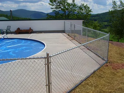 Powder Coated Galvanized Chain Link Swimming Pool Safety Fences