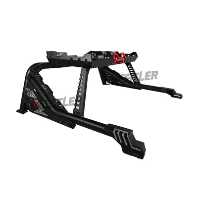 Armando Style Light Texture Black Roll Bar with Rack for 4X4 Pickup Accessories Ranger Hilux Revo Np300