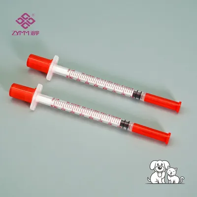 Color Coded U40 Pet Insulin Syringe for Quick Concentration Identification Veterinary Insulin Syringe