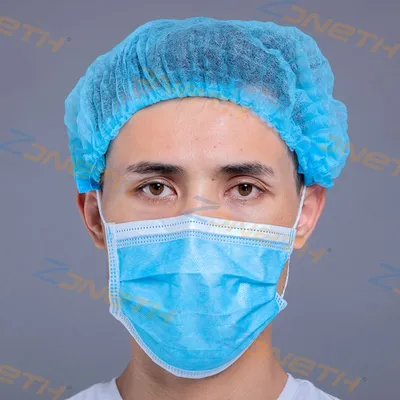 10GSM PP Non-Woven Disposable Cap Blue Antidust CE FDA ISO9001 ISO13485