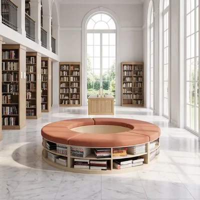 Modern Circular Lounge Sofa for Public Spaces and Offices