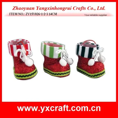 Christmas Decoration (ZY15Y026-1-2-3) Holiday Christmas Boot Fruit Container