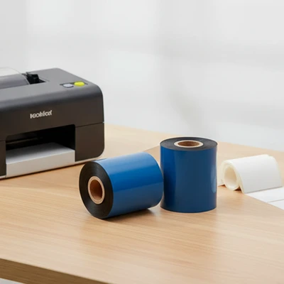 Super Scratch Resistant 50mm× 300m Black Barcode Ribbon with Good Printing Precision and Blackness