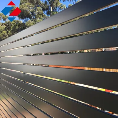 Powder Coated Weatherproof Aluminum Privacy Patio Slat Fence