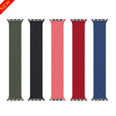40mm 44mm Braided Solo Loop Bands for Apple Watch Series 6 Nylon Watch Bracelets for Iwatch 4 5 6