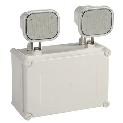 IP65 Battery Powered Rechargeable LED Twin Spot Emergency Light