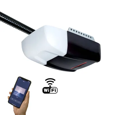 3/4HP Smart WiFi Chain Drive T Rail Track Garage Door Motor Engine