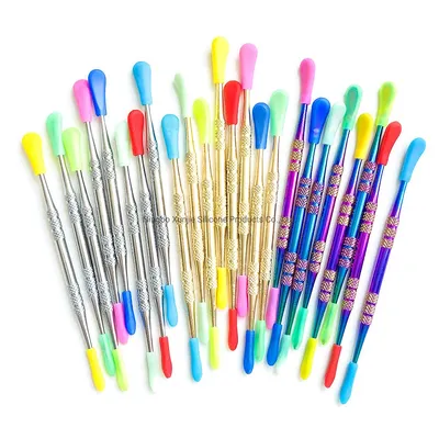 120mm Stainless Steel Dabber Tool Wax DAB Tool Smoking DAB Tool with Silicone Tip