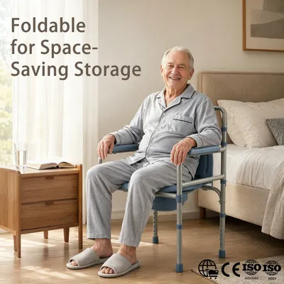 Best Perfomance Medical Rehabilitation Heavy Duty Shower Toilet Commode Chair