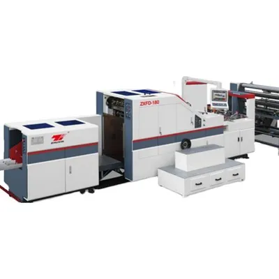 Zhuxin Brand Paper Shopping Bag Making Machine with Servo Motors for Main Feeding and Bag Length Control