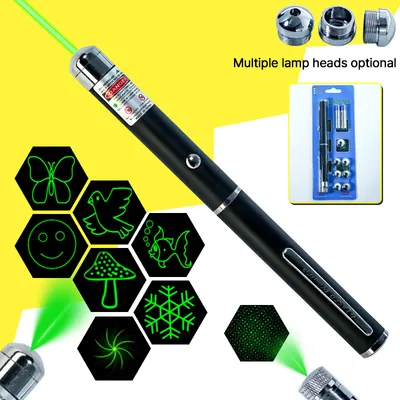 Versatile 8-in-1 Laser Pointer: Enjoy Creative Fun with Interchangeable Heads