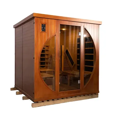 Luxury 2 Person Lying Down Infrared Sauna House Cabin with Recliner Seats