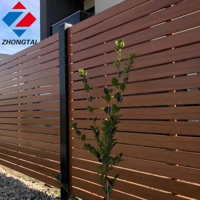 Sleek Contemporary Classic Boundary Aluminum Privacy Slat Fence
