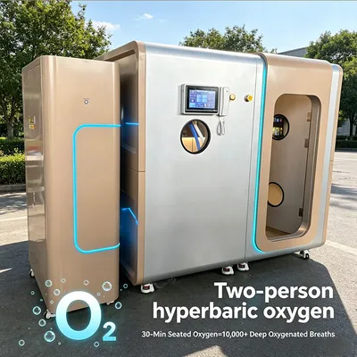 Luxury Dual-Seater Seated Carbon Fiber Hyperbaric Oxygen Chamber Hard Shell 1.5 ATA 1.9 ATA 2.0 ATA Hbot System for Resort SPA & Private Health Club