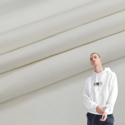 China Cotton Nylon Spandex French Terry Fabric for Long Sleeve Hoodie Long Stapled Cotton Polyamide Stretch French Terry Knitted Fabric Jersey Knitted Fabric