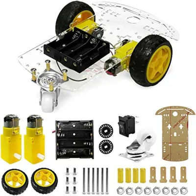 2WD DIY Electric Smart Robot Car Chassis Kit Children Stem Creative Scientific Programming Learning Educational Smart Robot Toys for Arduino