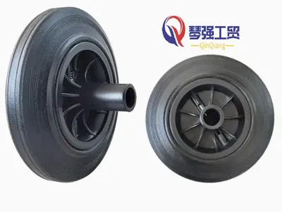 Durable 8-Inch Solid Rubber Trash Can Wheels and Axles