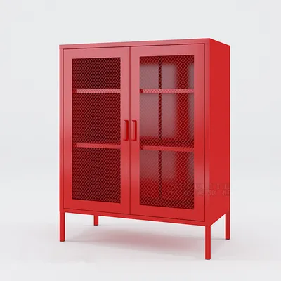 2 Doors Wall Mounted Metal TV Stands Furniture Storage Cabinet