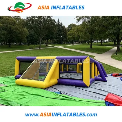 Customized Soap Football Pitch Inflatable Soccer Field Giant Inflatable Soccer Field