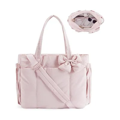 Broken Diamond Bow Tote Bag