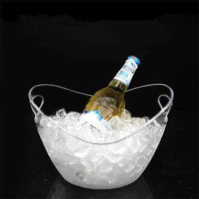 Clear Acrylic Ice Box for Wine Beers Cooling