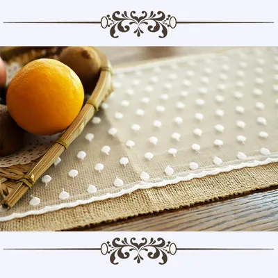 Jute Hemp Rope Inkle Manufacturers Selling Lace Lace Natural Linen Table Flag Lace Tablecloth Christmas Party Wedding Linen Cloth
