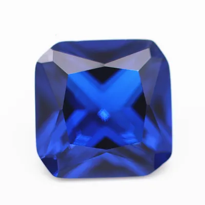 113# Spinel Square Shape Machine Cut Blue Color Spinel Gemstone