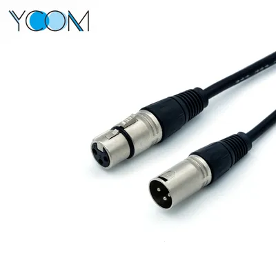 YCOM XLR M 3pin Jack Microphone Mic AV Extension Cable