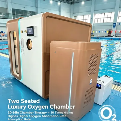 Luxury 2 Seat Hardshell Hbot Therapy Chamber Lightweight Carbon Fiber 1.5-2.0 ATA Seated Hyperbaric Chamber for Boutique Wellness Clinic & Beauty Salon