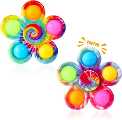 Colorful Pop Finger Fidget Toy Professional Fidget Spinner Stress Relief Rings Props Colorful Training Relieves Reducer Toy