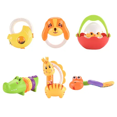 Infant Baby Animal Series Rattle Bells Toys Play Set