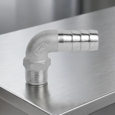 Compact Stainless Steel Hose Nipple Elbow Fittings for Space Saving