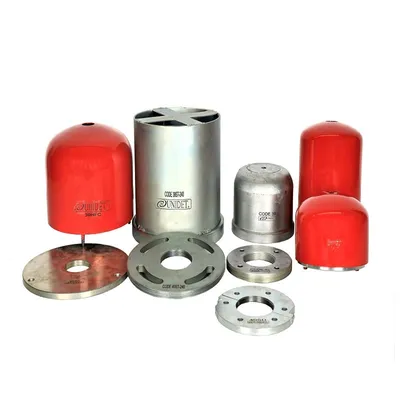 Steel Painted Cap H110mm and Ring Nut for Hrdv