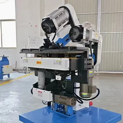 Advanced Upper and Lower Double Disc Beveling Machine for Plate Groove Processing with K 6390 Configuration