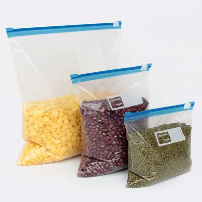 Low MOQ Reclosable Moisture Proof Food Storage Sliding Zip Lock Bag