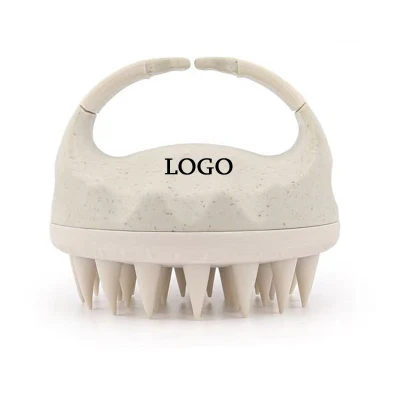 New Arrivals Silicone Scalp Scrubber Massage Wheat Straw Hairbrush Salon Hair Care Accessory for Shampoo Brush Scalp Massage