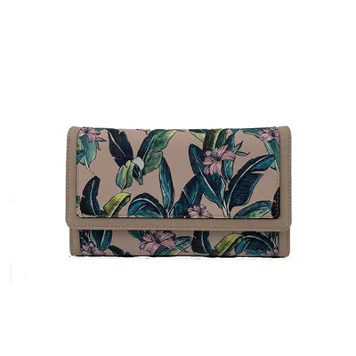 Large Tri-Folded Printed PU Wallet Yq0364